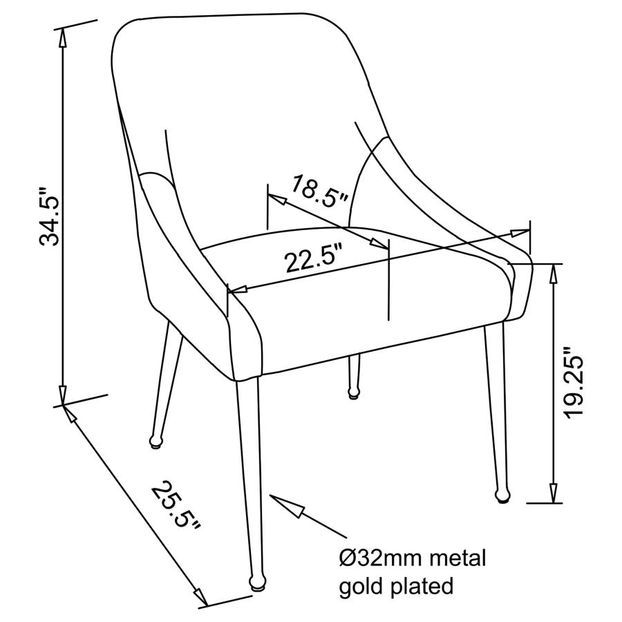 (image for) Mayette Upholstered Dining Side Chair Olive (Set of 2)