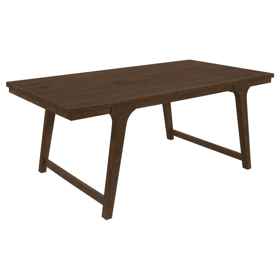 (image for) Reynolds Rectangular 79-inch Wood Dining Table Brown Oak - Click Image to Close