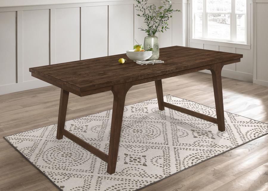 (image for) Reynolds Rectangular 79-inch Wood Dining Table Brown Oak