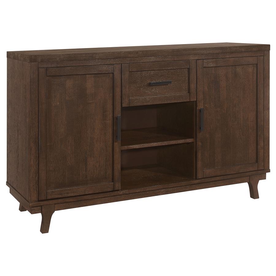 (image for) Reynolds 2-door Sideboard Buffet Storage Cabinet Brown Oak - Click Image to Close