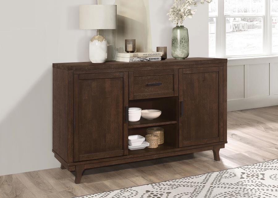 (image for) Reynolds 2-door Sideboard Buffet Storage Cabinet Brown Oak