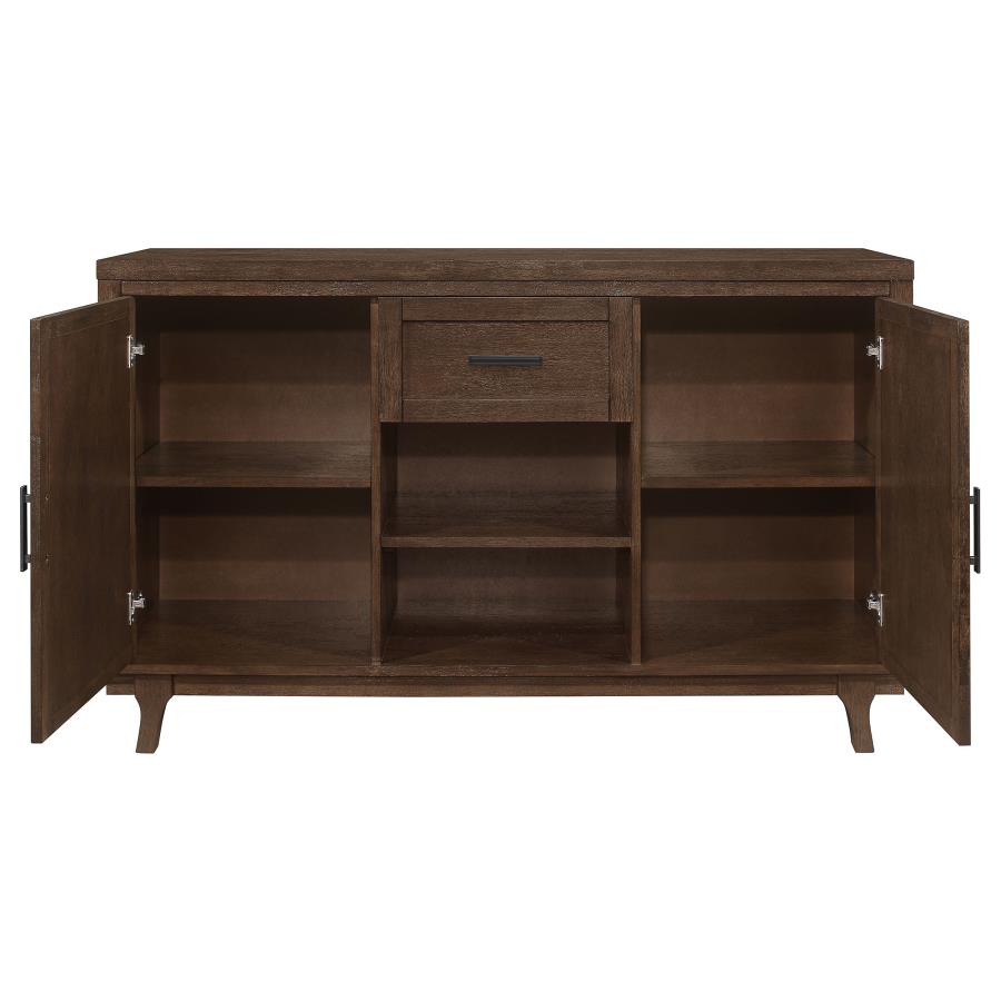 (image for) Reynolds 2-door Sideboard Buffet Storage Cabinet Brown Oak