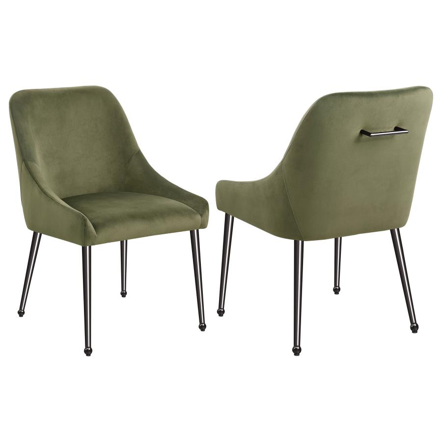 (image for) Mayette Upholstered Dining Side Chair Olive (Set of 2)