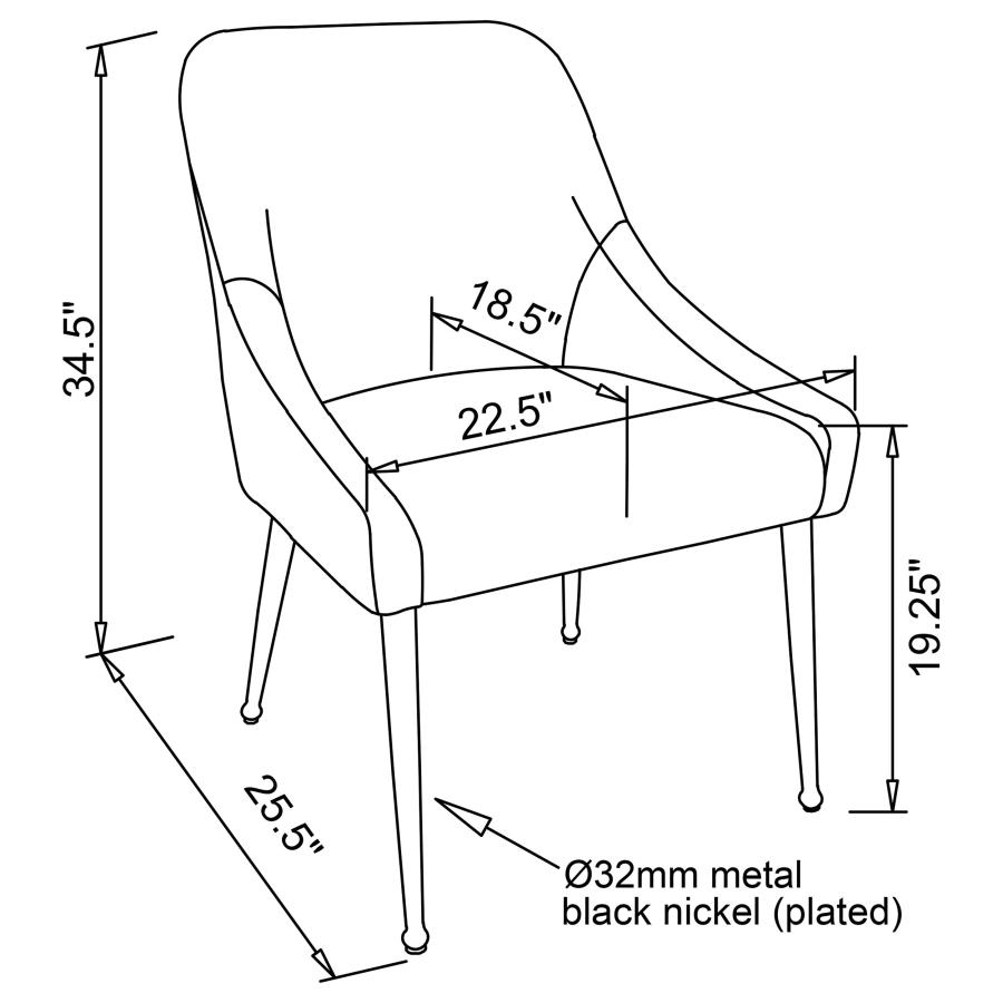 (image for) Mayette Upholstered Dining Side Chair Cognac (Set of 2)