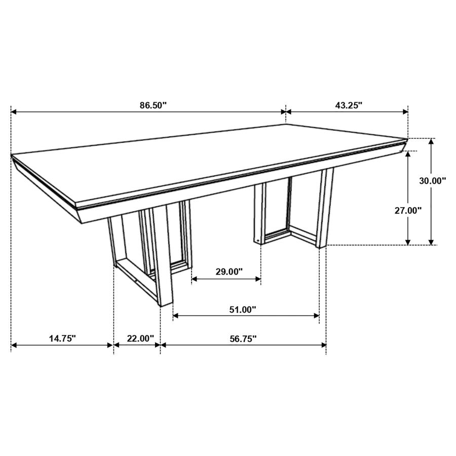 (image for) Kelly 5-piece Rectangular Dining Table Set Dark Grey