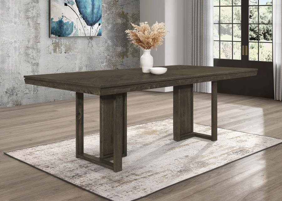 (image for) Kelly Rectangular 87-inch Wood Dining Table Dark Grey