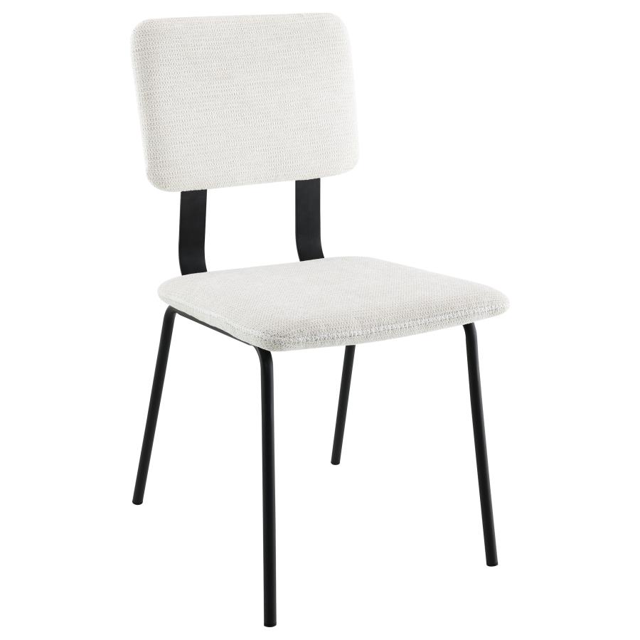 (image for) Calla Fabric Upholstered Dining Side Chair White (Set of 2)