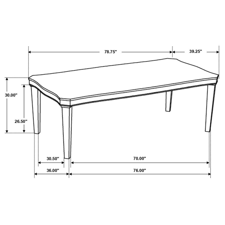 (image for) Ronnie 7-piece Rectangular Dining Table Set Rustic Cream