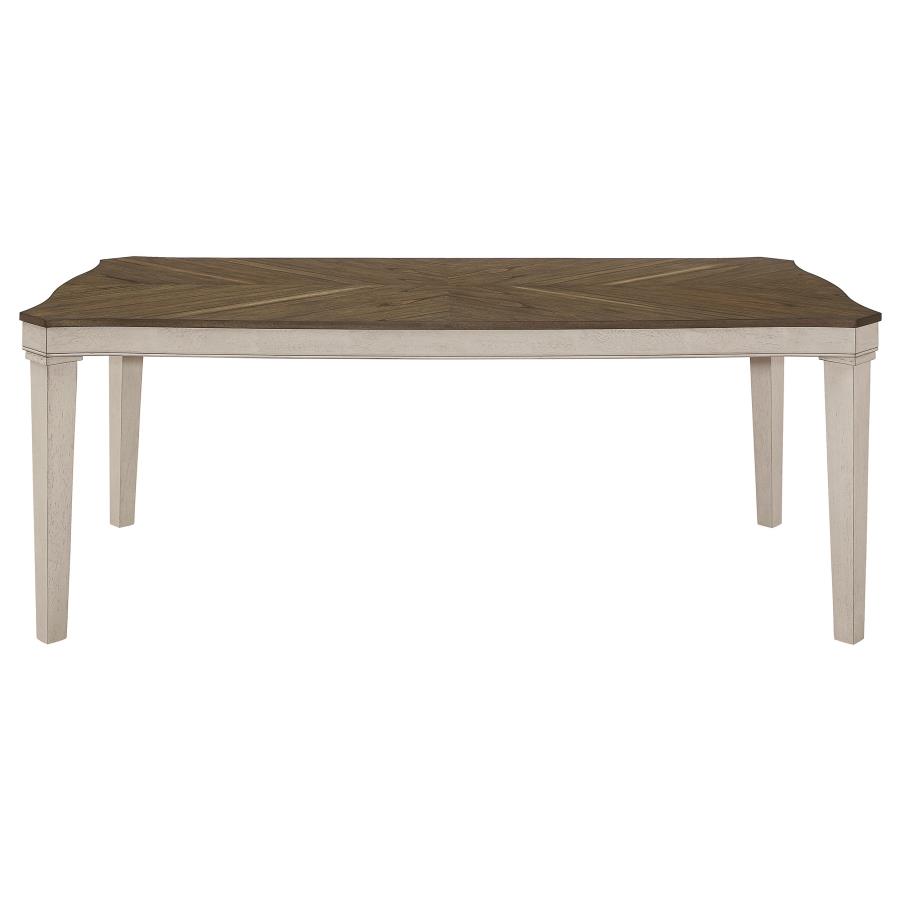 (image for) Ronnie Rectangular 79-inch Wood Dining Table Rustic Cream