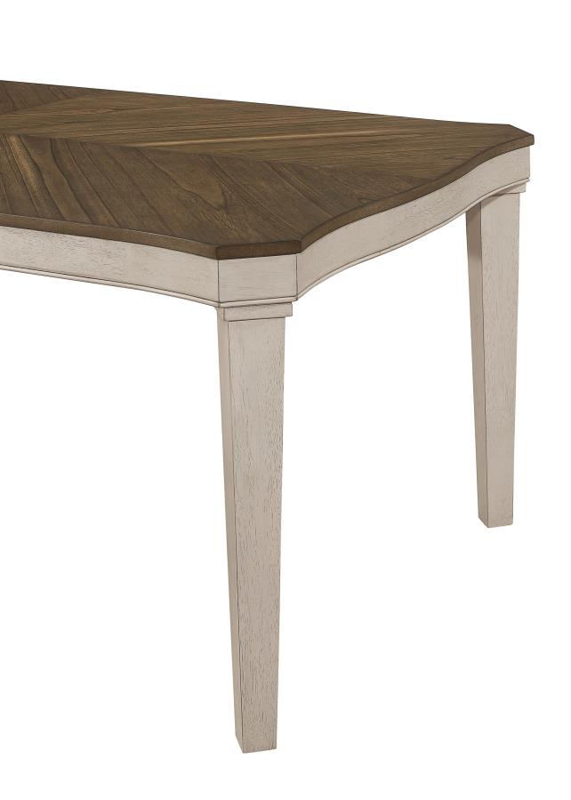 (image for) Ronnie Rectangular 79-inch Wood Dining Table Rustic Cream