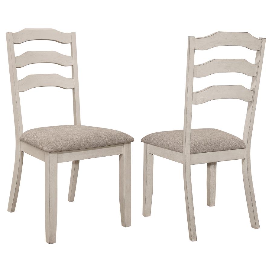 (image for) Ronnie Wood Dining Side Chair Rustic Cream (Set of 2) - Click Image to Close