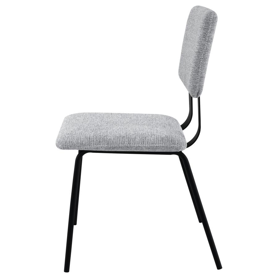 (image for) Calla Fabric Upholstered Dining Side Chair Grey (Set of 2)