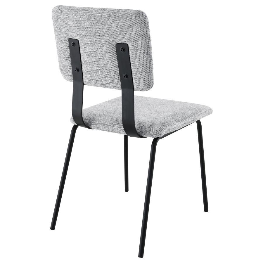 (image for) Calla Fabric Upholstered Dining Side Chair Grey (Set of 2)