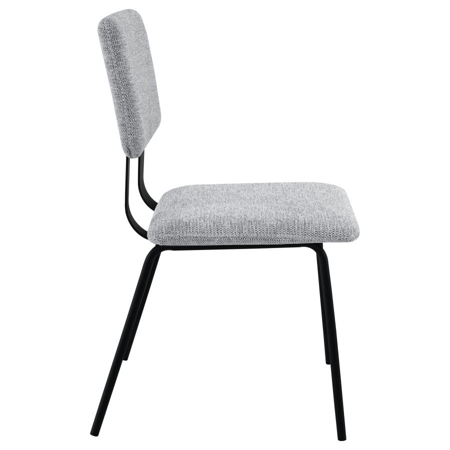 (image for) Calla Fabric Upholstered Dining Side Chair Grey (Set of 2)