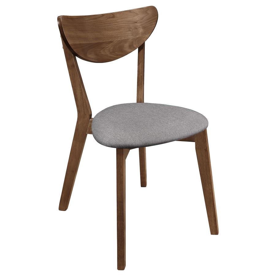 (image for) Alfredo Dining Side Chair Grey and Natural Walnut (Set of 2)