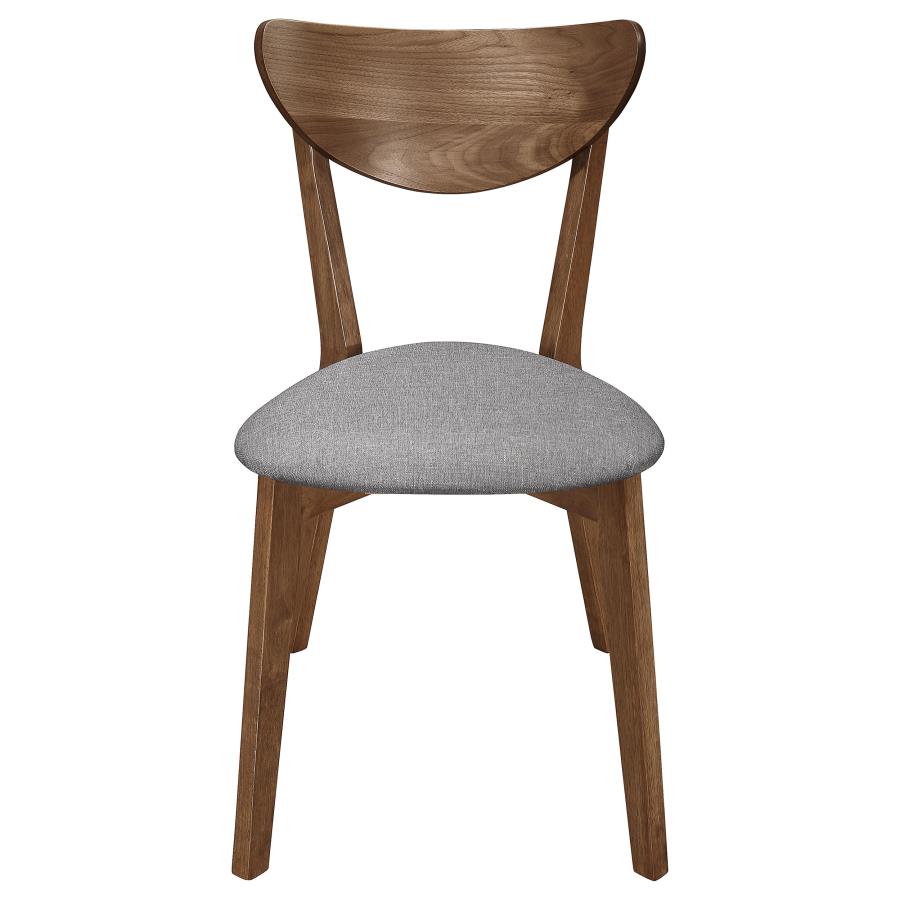 (image for) Alfredo Dining Side Chair Grey and Natural Walnut (Set of 2)