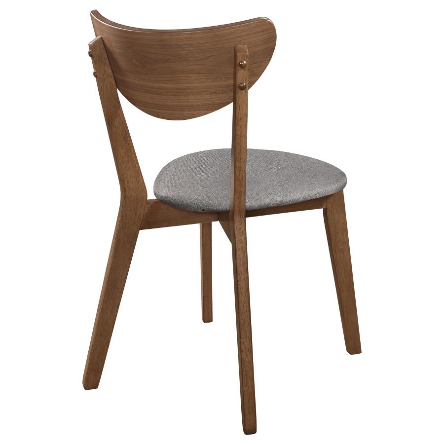 (image for) Alfredo Dining Side Chair Grey and Natural Walnut (Set of 2)