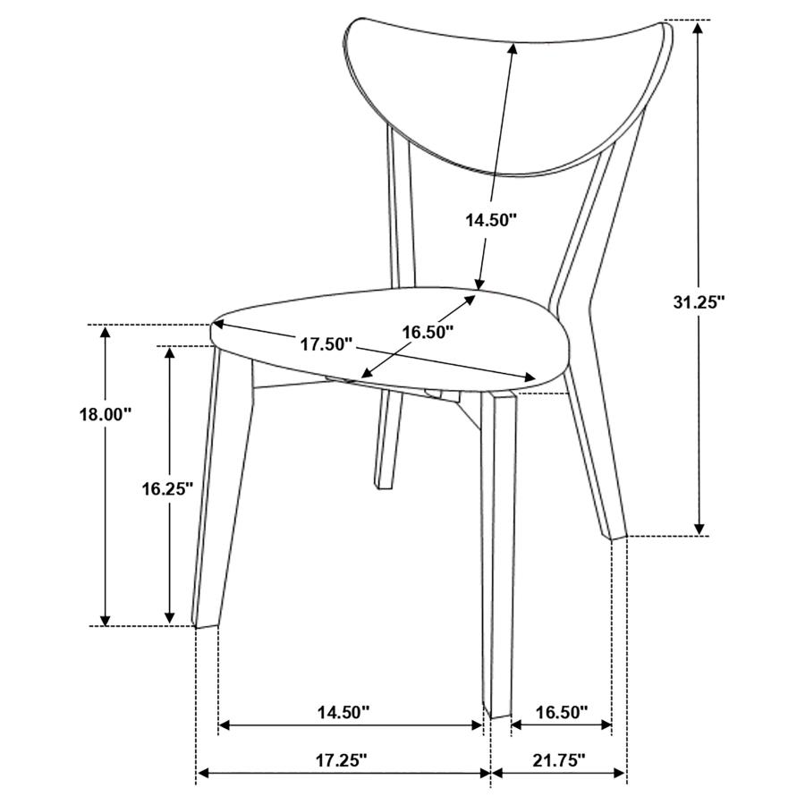 (image for) Alfredo Dining Side Chair Grey and Natural Walnut (Set of 2)