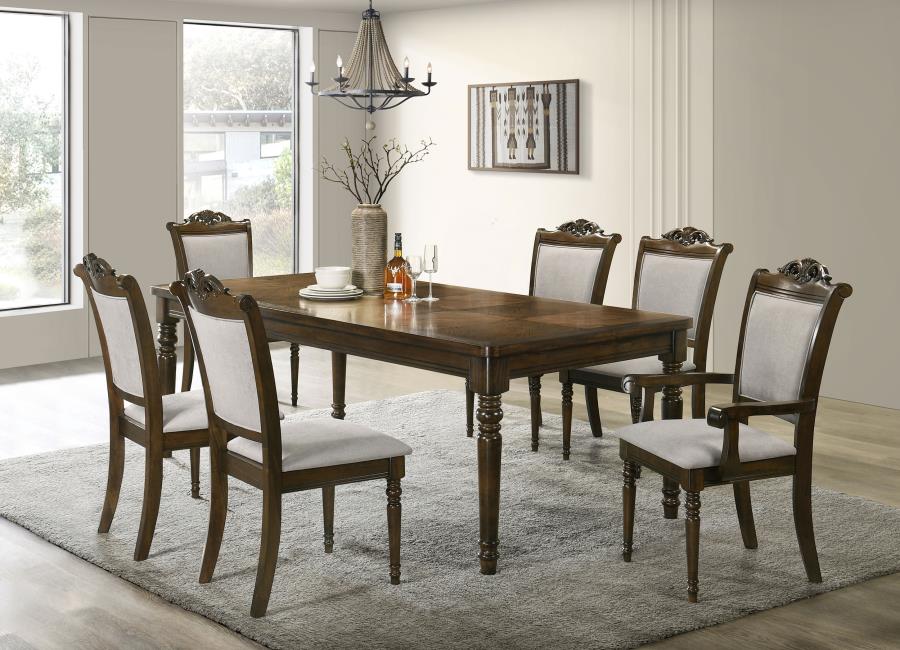 (image for) Willowbrook 7-piece Rectangular Dining Table Set Chestnut