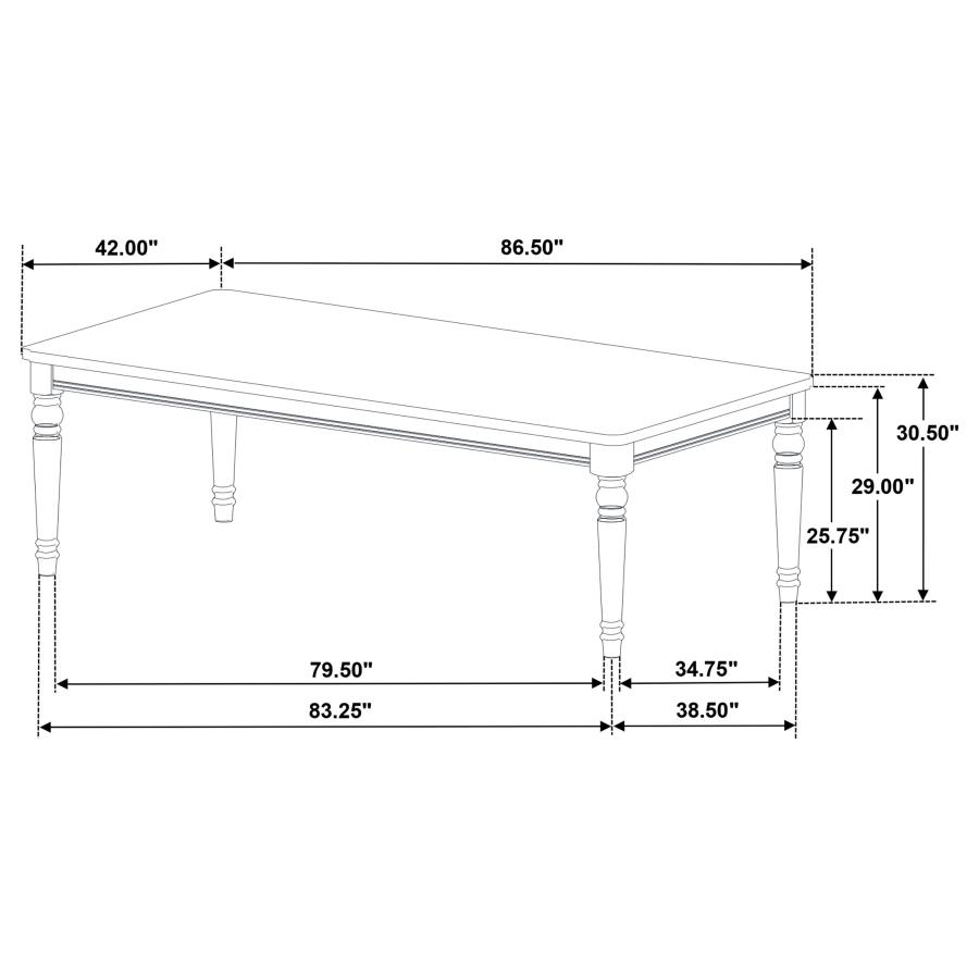 (image for) Willowbrook 7-piece Rectangular Dining Table Set Chestnut