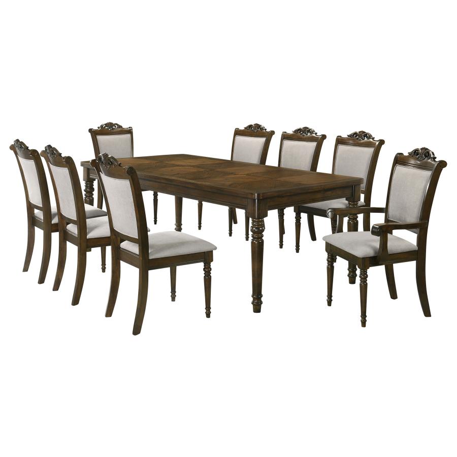 (image for) Willowbrook 9-piece Rectangular Dining Table Set Chestnut