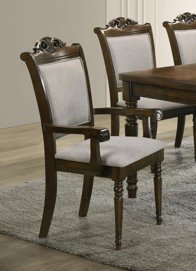 (image for) Willowbrook Wood Dining Arm Chair Chestnut (Set of 2)