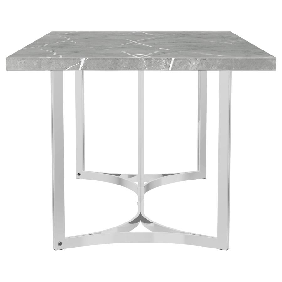 (image for) Sterling 72-inch Rectangular Dining Table Grey Faux Marble