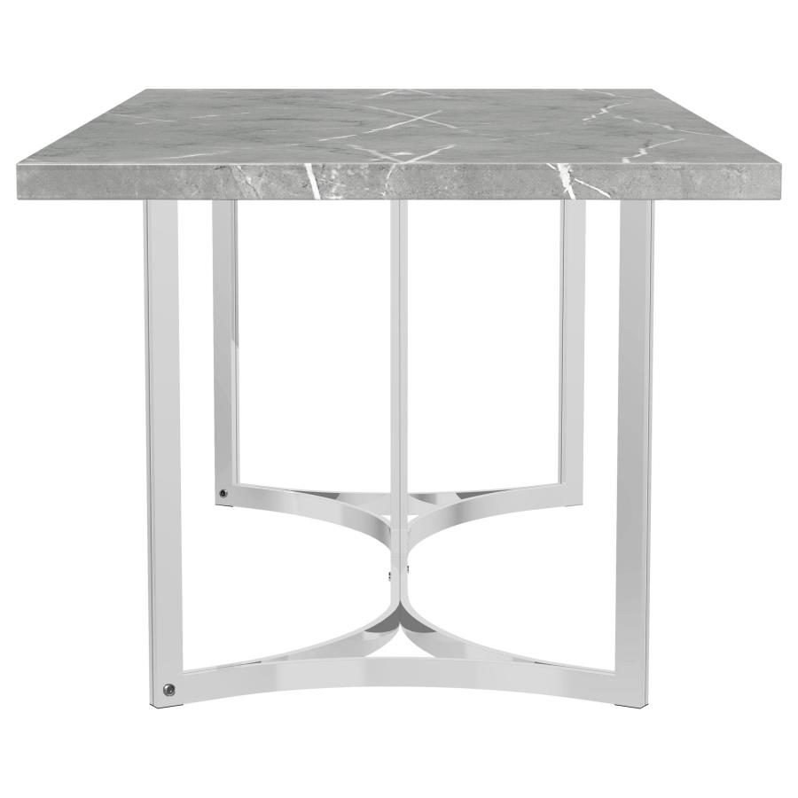 (image for) Sterling 72-inch Rectangular Dining Table Grey Faux Marble