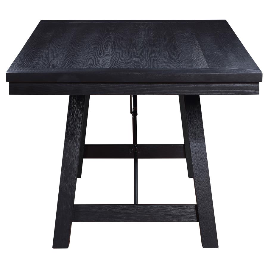 (image for) Newport 5-piece Rectangular Trestle Dining Table Set Black