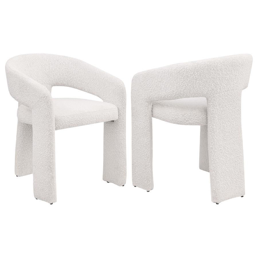 (image for) Eudora Boucle Upholstered Dining Side Chair Cream - Click Image to Close