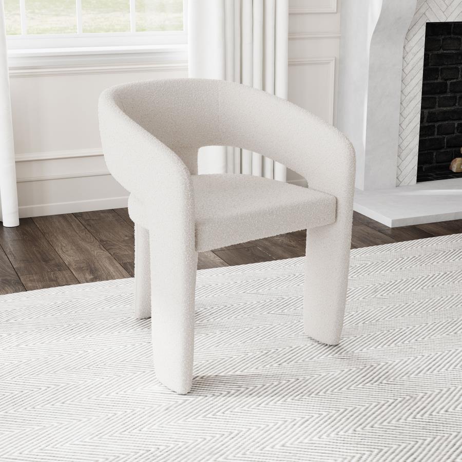 (image for) Eudora Boucle Upholstered Dining Side Chair Cream 