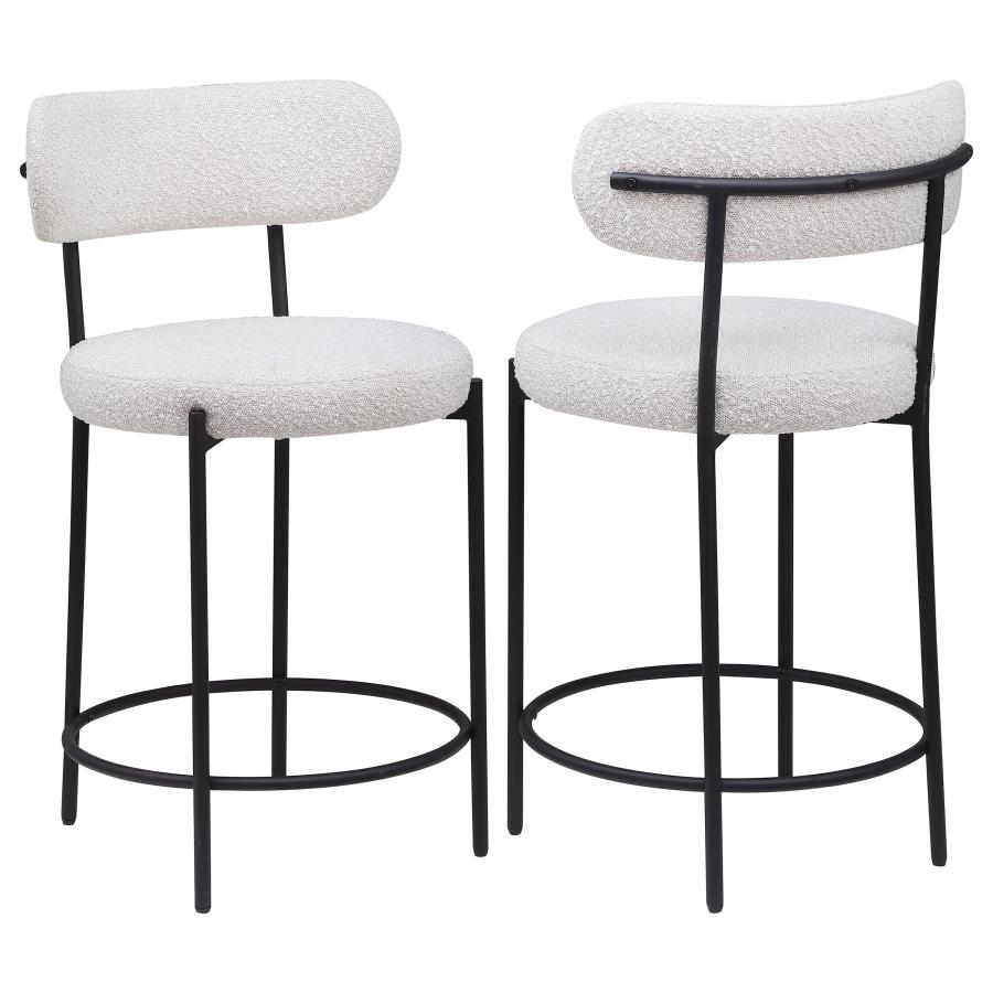 (image for) Viola Boucle Upholstered Counter Chair Cream (Set of 2)