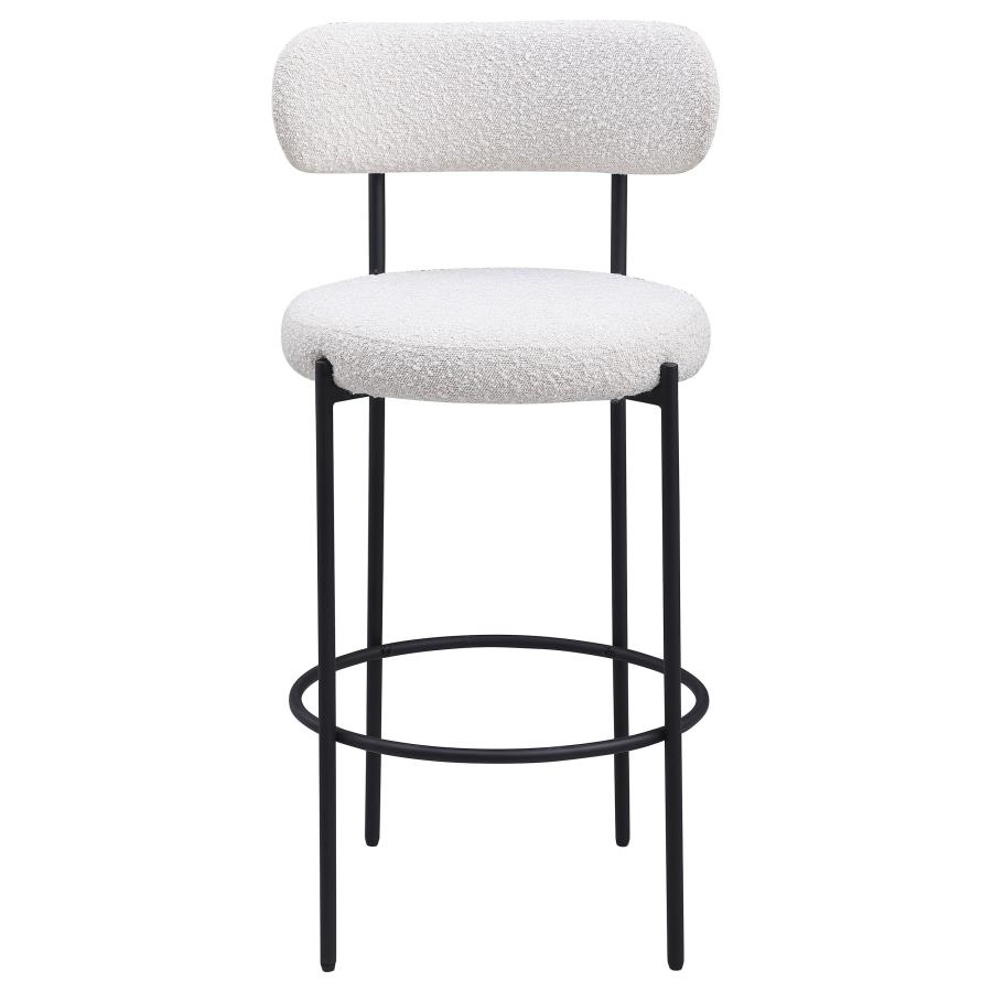 (image for) Viola Boucle Upholstered Bar Chair Cream (Set of 2)