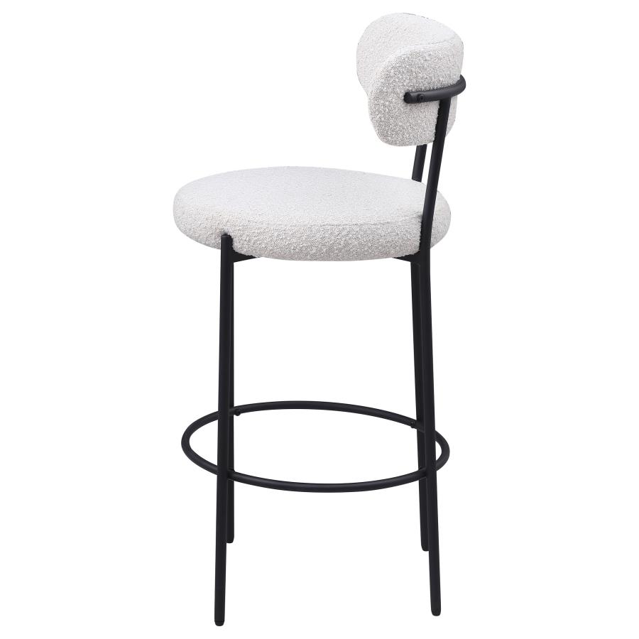 (image for) Viola Boucle Upholstered Bar Chair Cream (Set of 2)