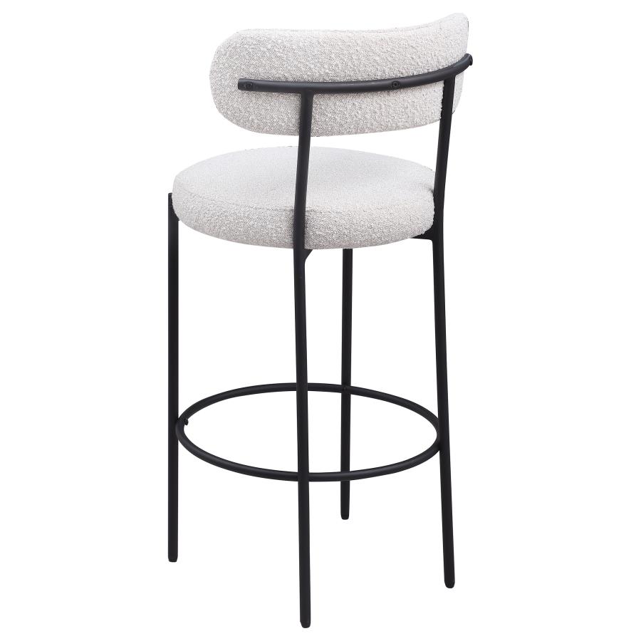 (image for) Viola Boucle Upholstered Bar Chair Cream (Set of 2)