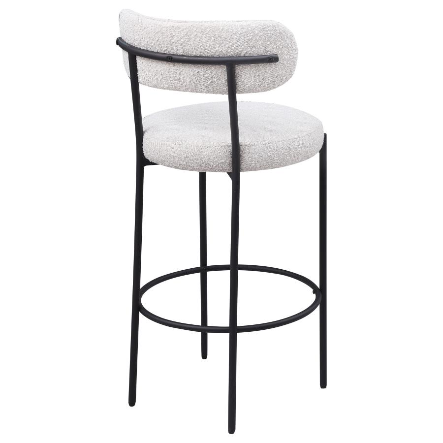 (image for) Viola Boucle Upholstered Bar Chair Cream (Set of 2)