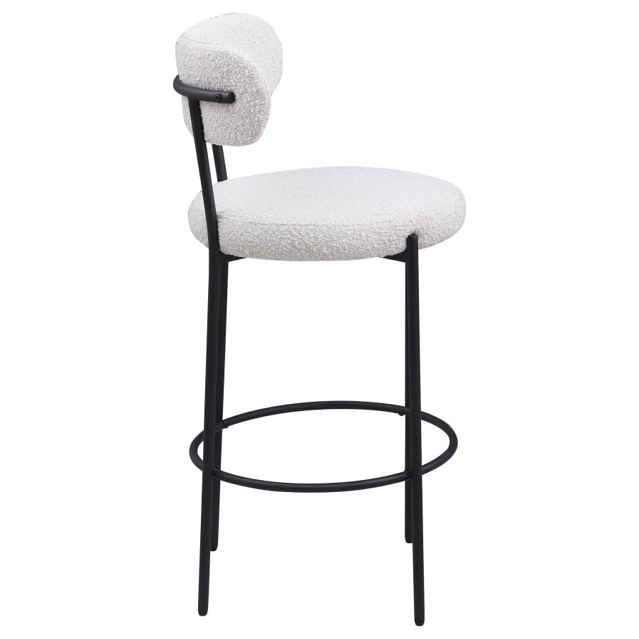 (image for) Viola Boucle Upholstered Bar Chair Cream (Set of 2)