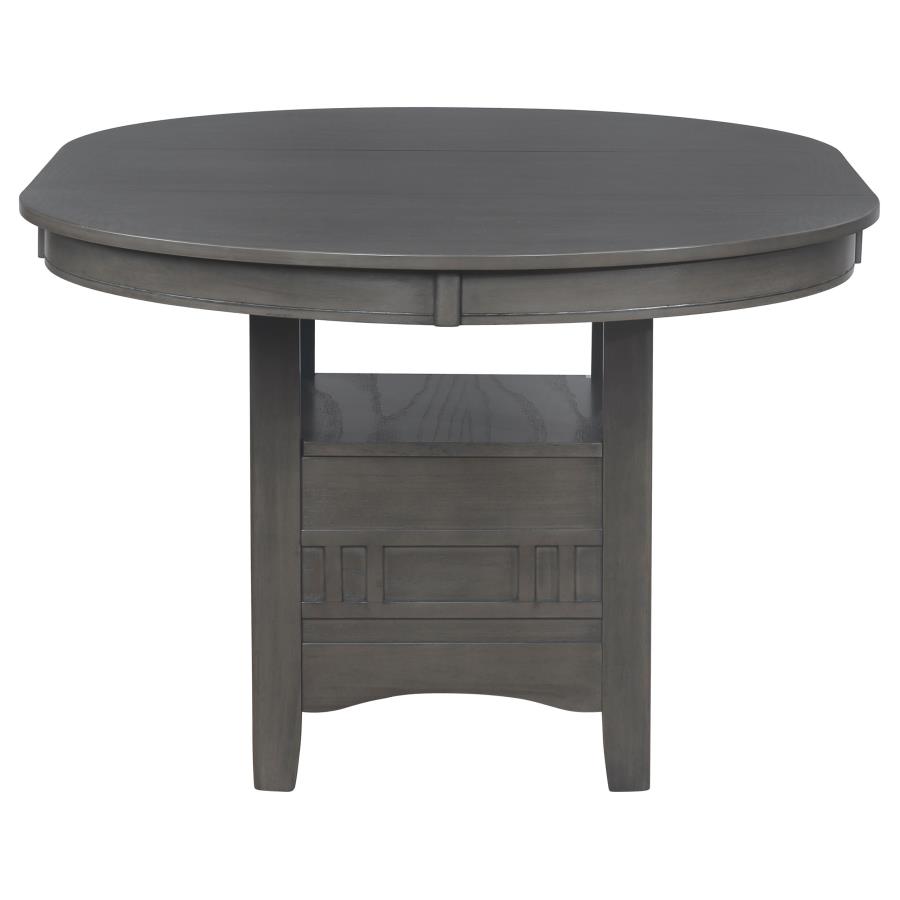 (image for) Lavon Oval 60-inch Extension Leaf Dining Table Medium Grey