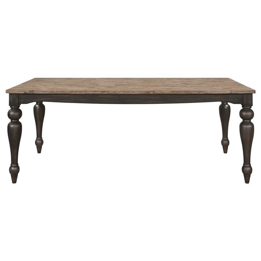 (image for) Bridget Rectangular 79-inch Dining Table Brown Brushed