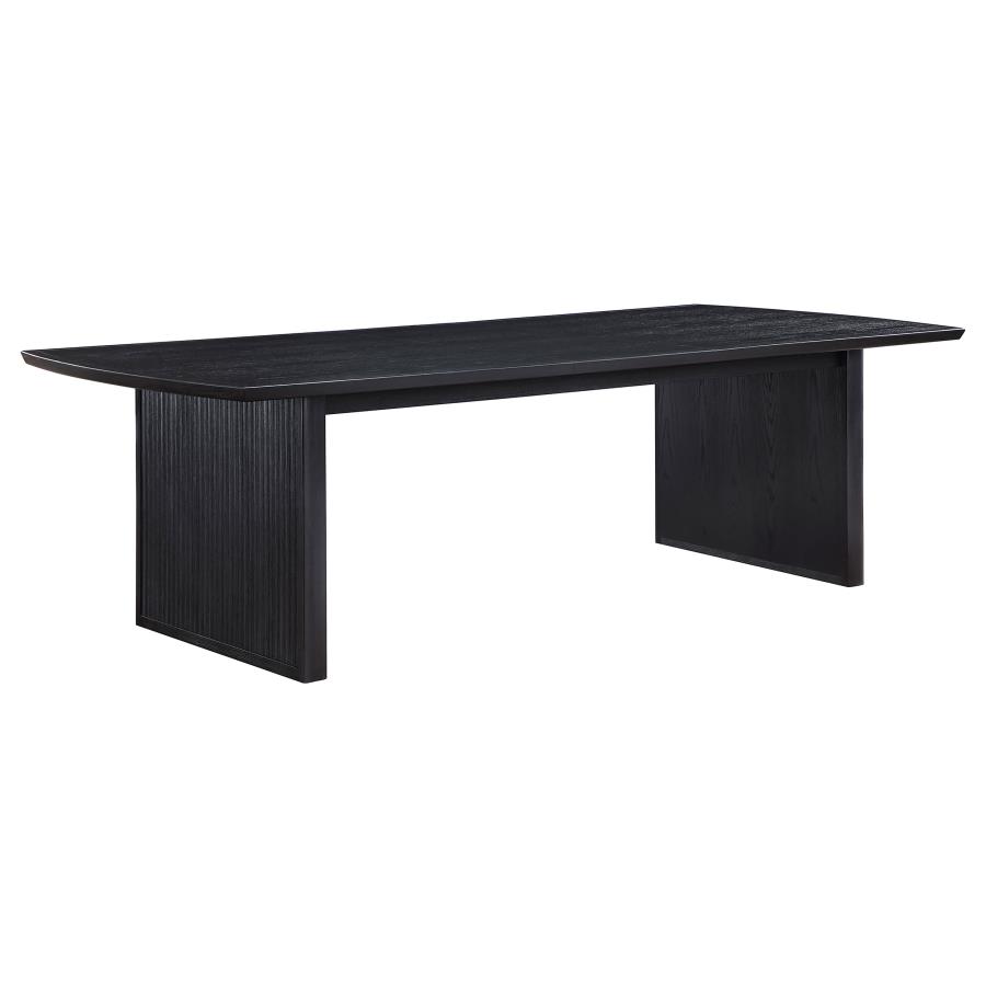 (image for) Brookmead 100-inch Extension Leaf Dining Table Black - Click Image to Close