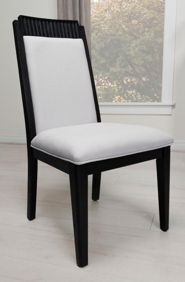 (image for) Brookmead Wood Dining Side Chair Ivory and Black (Set of 2)