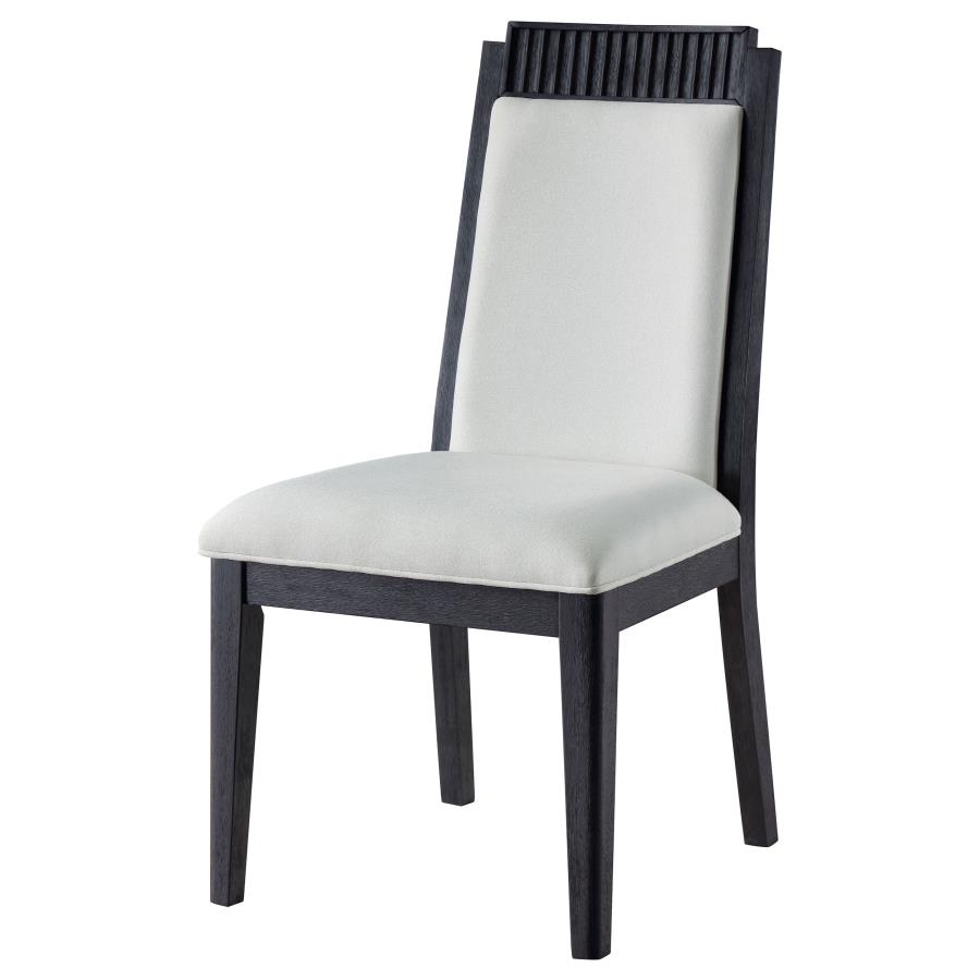 (image for) Brookmead Wood Dining Side Chair Ivory and Black (Set of 2)