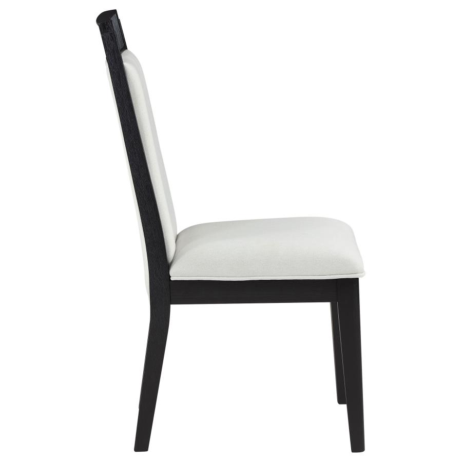 (image for) Brookmead Wood Dining Side Chair Ivory and Black (Set of 2)