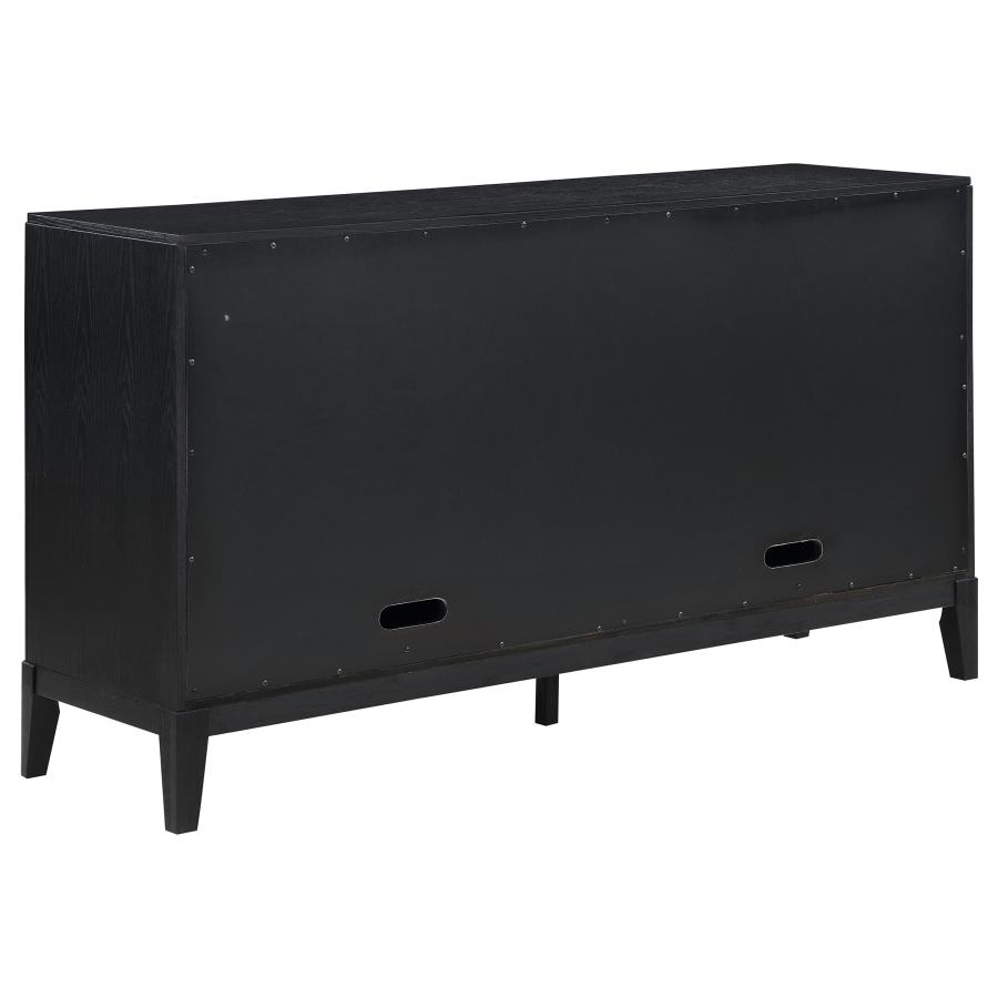 (image for) Brookmead 4-door Sideboard Buffet Storage Cabinet Black