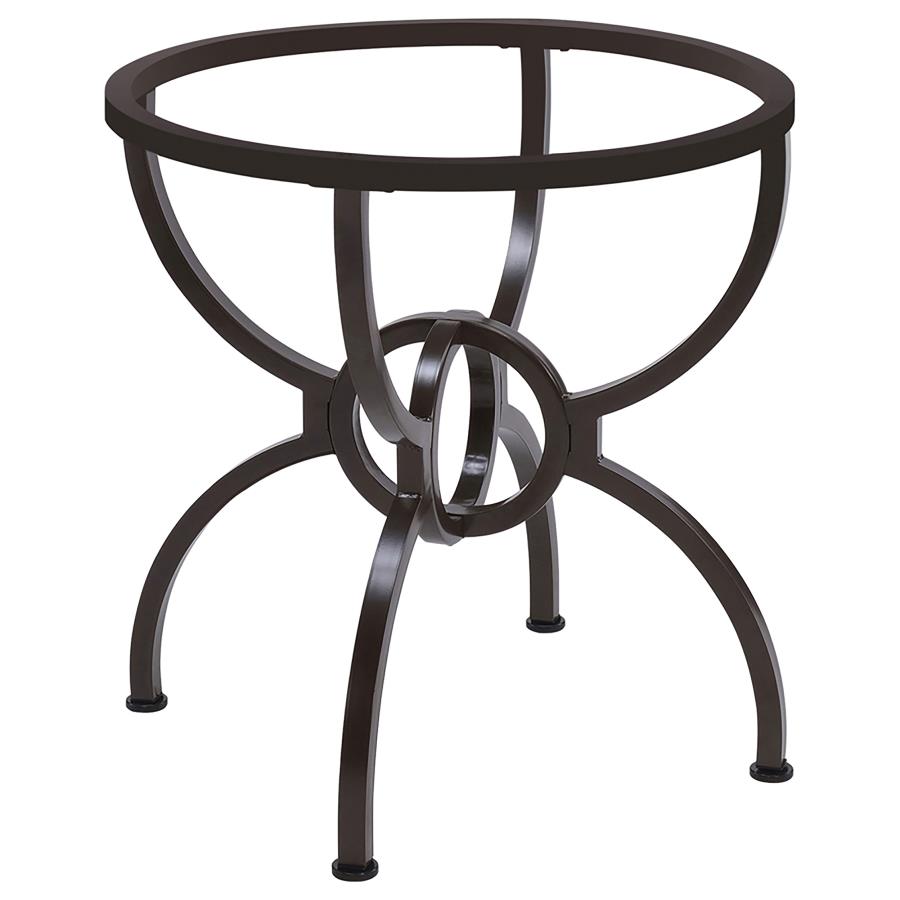 (image for) Aviano Round Metal Dining Table Base Gunmetal - Click Image to Close