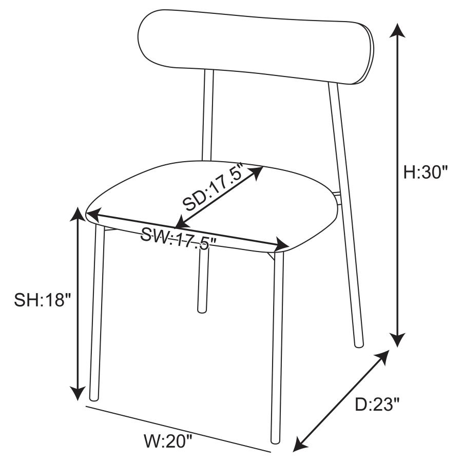 (image for) Anzio Boucle Upholstered Dining Side Chair White (Set of 2)