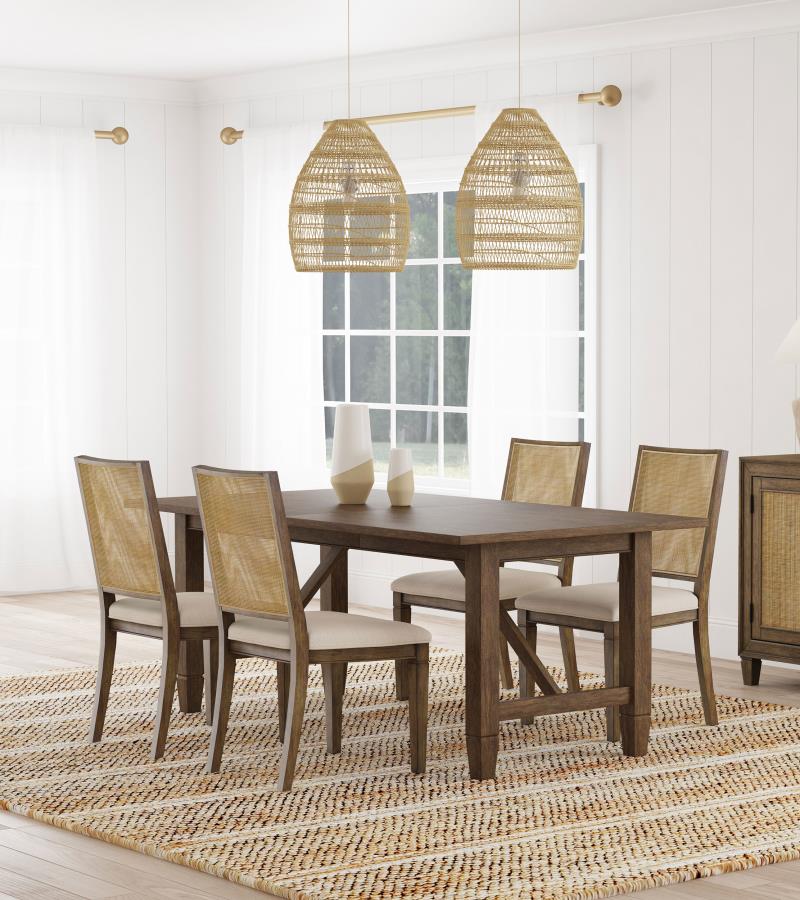 (image for) Matisse 5-piece Rectangular Dining Table Set Light Brown - Click Image to Close