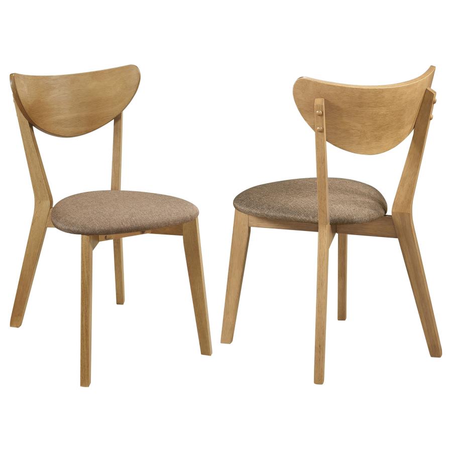 (image for) Elowen Wood Dining Side Chair Light Walnut (Set of 2) - Click Image to Close