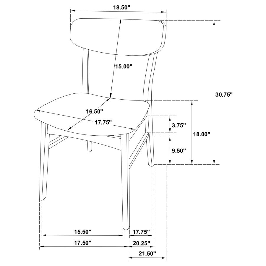 (image for) Dortch 5-piece Oval Solid Wood Dining Set Walnut