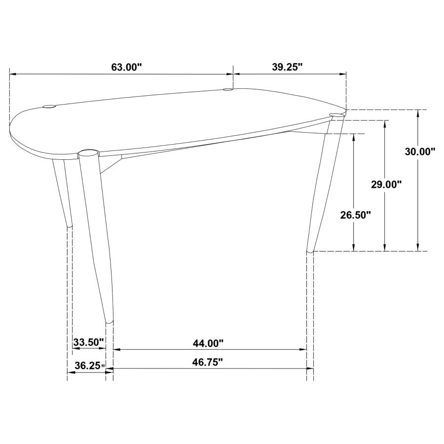 (image for) Dortch Oval 63-inch Solid Wood Dining Table Walnut